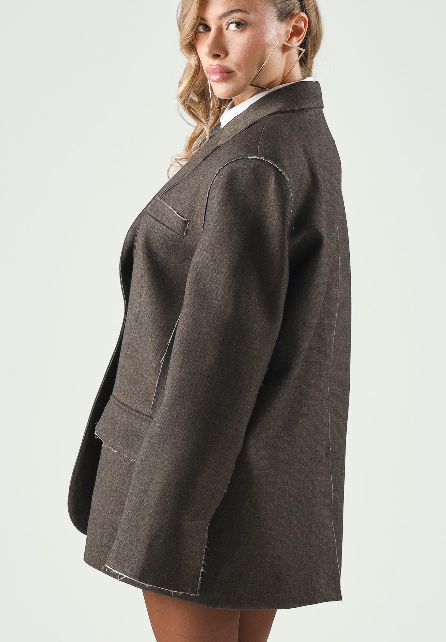 ELEH Giacca- Blazer SINGLE-BREASTED monopetto, moro/ marrone scuro, da donna EFW260004 094 ELEH 