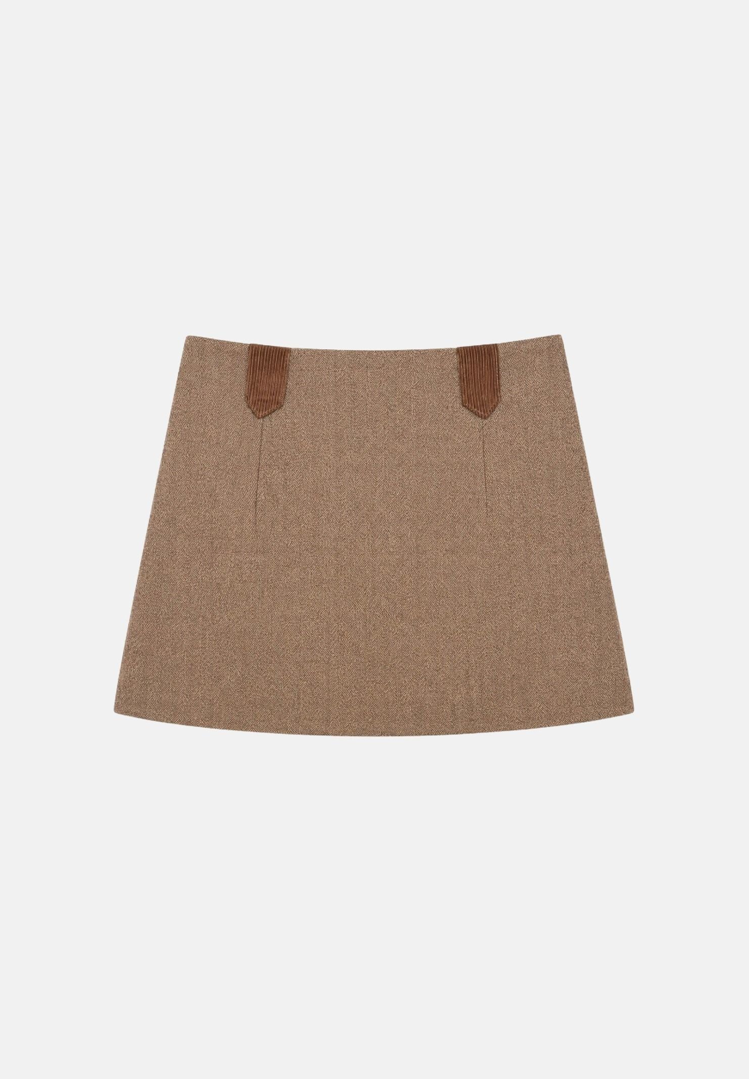 ELEH Gonna BUTTON-DETAIL MINI SKIRT marrone da donna EFW260015 038 ELEH 