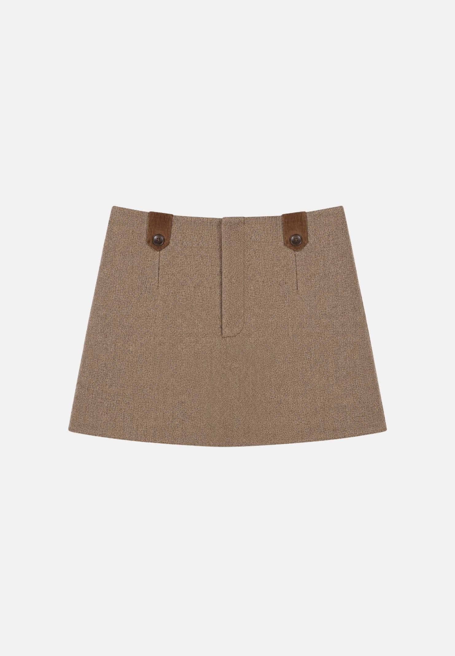 ELEH Gonna BUTTON-DETAIL MINI SKIRT marrone da donna EFW260015 038 ELEH 