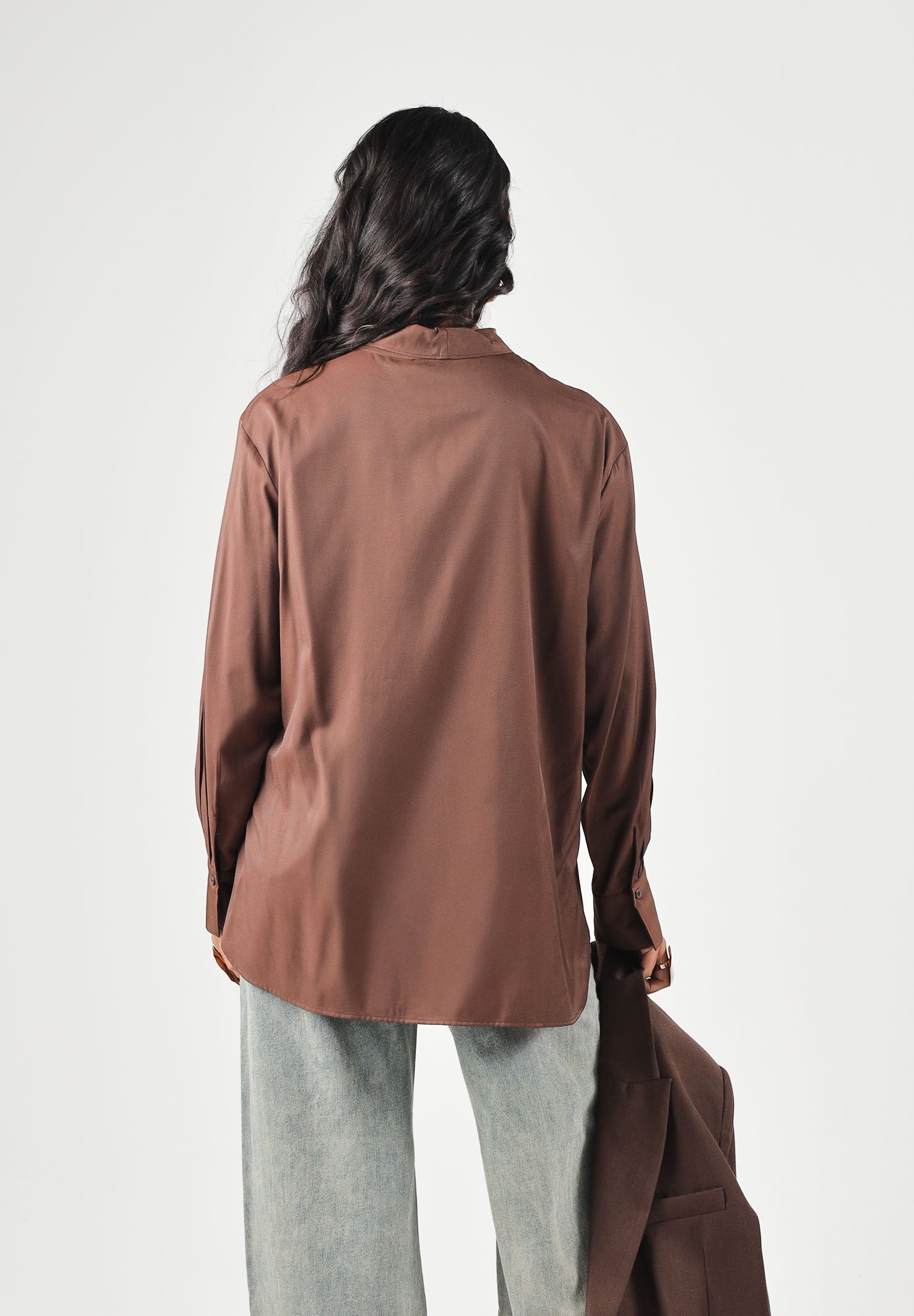 ELEH Blusa con colletto annodato moro- marrone da donna EFW260104 094 ELEH 