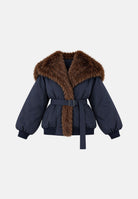 ELEH Giubbino eco-pelliccia blu e marrone da donna EFW260128 057 ELEH 