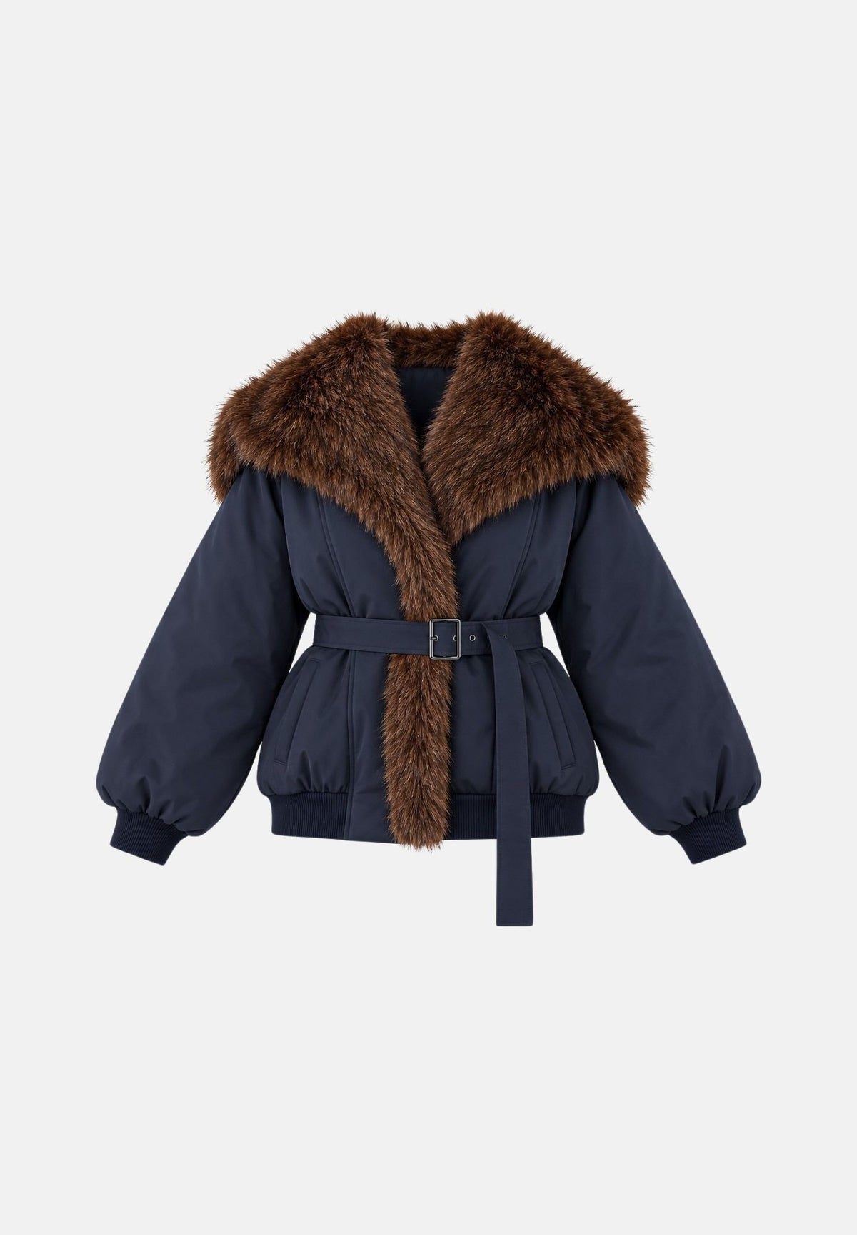 ELEH Giubbino eco-pelliccia blu e marrone da donna EFW260128 057 ELEH 