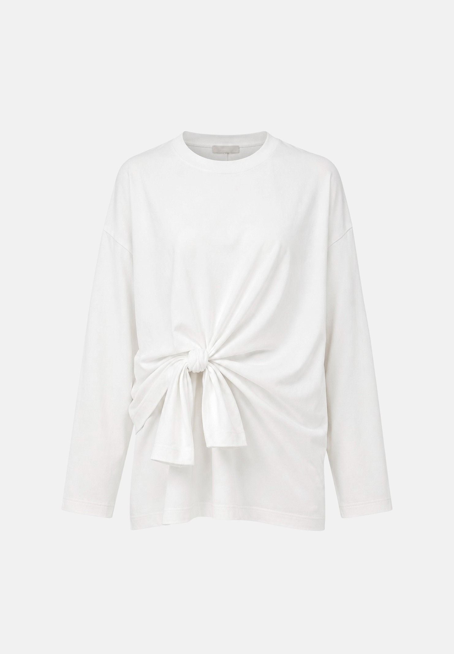 ELEH Blusa  bianca da donna con drappeggio annodato in vita. EFW260147 000 ELEH 