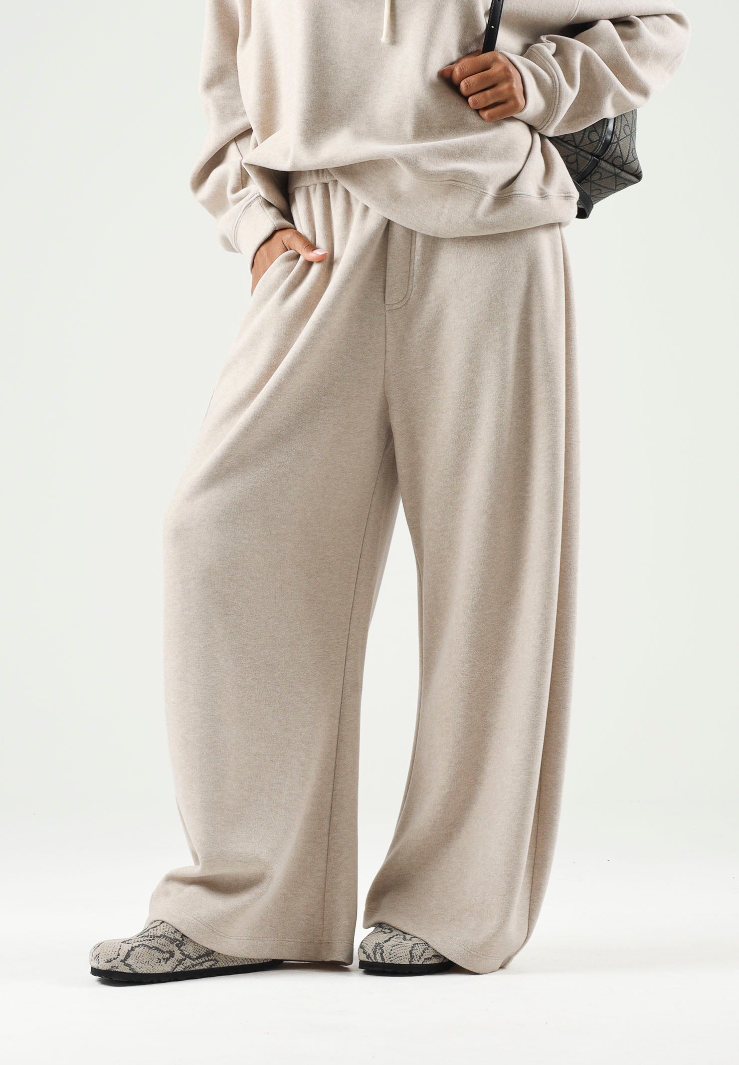 ELEH Pantaloni wide leg beige da donna con gamba ampia EFW260274 052 ELEH 