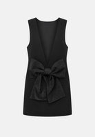 ELEH Abito corto nero svasato da donna con design smanicato. EFW260303 001 ELEH 