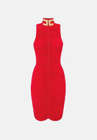 ELISABETTA FRANCHI Abito tubino red passion rosso per donna con  lavorazione drappeggiata AB03667E2 CG5 ELISABETTA FRANCHI 