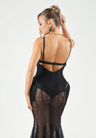 ELISABETTA FRANCHI Abito lungo nero da donna con scollo halter ABR2767E2 110 ELISABETTA FRANCHI 
