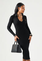 ELISABETTA FRANCHI Abito OPENWORK in maglia, nero da donna<BR/>con lavorazione a coste AM08B66E2 110 ELISABETTA FRANCHI 