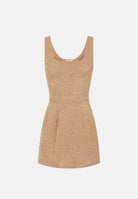 ELISABETTA FRANCHI Abito corto pelle-gold per donna con paillettes e scollo sagomato AM11A66E2 FQ6 ELISABETTA FRANCHI 