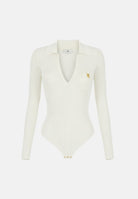 ELISABETTA FRANCHI Body a maglia  lungo avorio-bianco da donna  CON RICAMI À JOUR BK02B66E2 360 ELISABETTA FRANCHI 