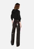 ELISABETTA FRANCHI Body in maglia nero da donna con logo ricamato tono su tono.<BR/> BK87S66E2 110 ELISABETTA FRANCHI 