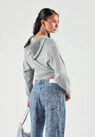 ELISABETTA FRANCHI Body in maglia grigio melange da donna con logo ricamato tono su tono BK87S66E2 431 ELISABETTA FRANCHI 