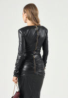 ELISABETTA FRANCHI Body con nodo a manica lunga, nero da donna BO04566E2 110 ELISABETTA FRANCHI 