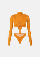 ELISABETTA FRANCHI Body BODY IN JERSEY CON LOGO GIOIELLO Ambra, marrone ambrato, donna. BO05567E2 940 ELISABETTA FRANCHI 