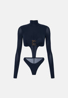 ELISABETTA FRANCHI Body IN JERSEY blu notte da donna con applicazione gioiello BO05567E2 H88 ELISABETTA FRANCHI 