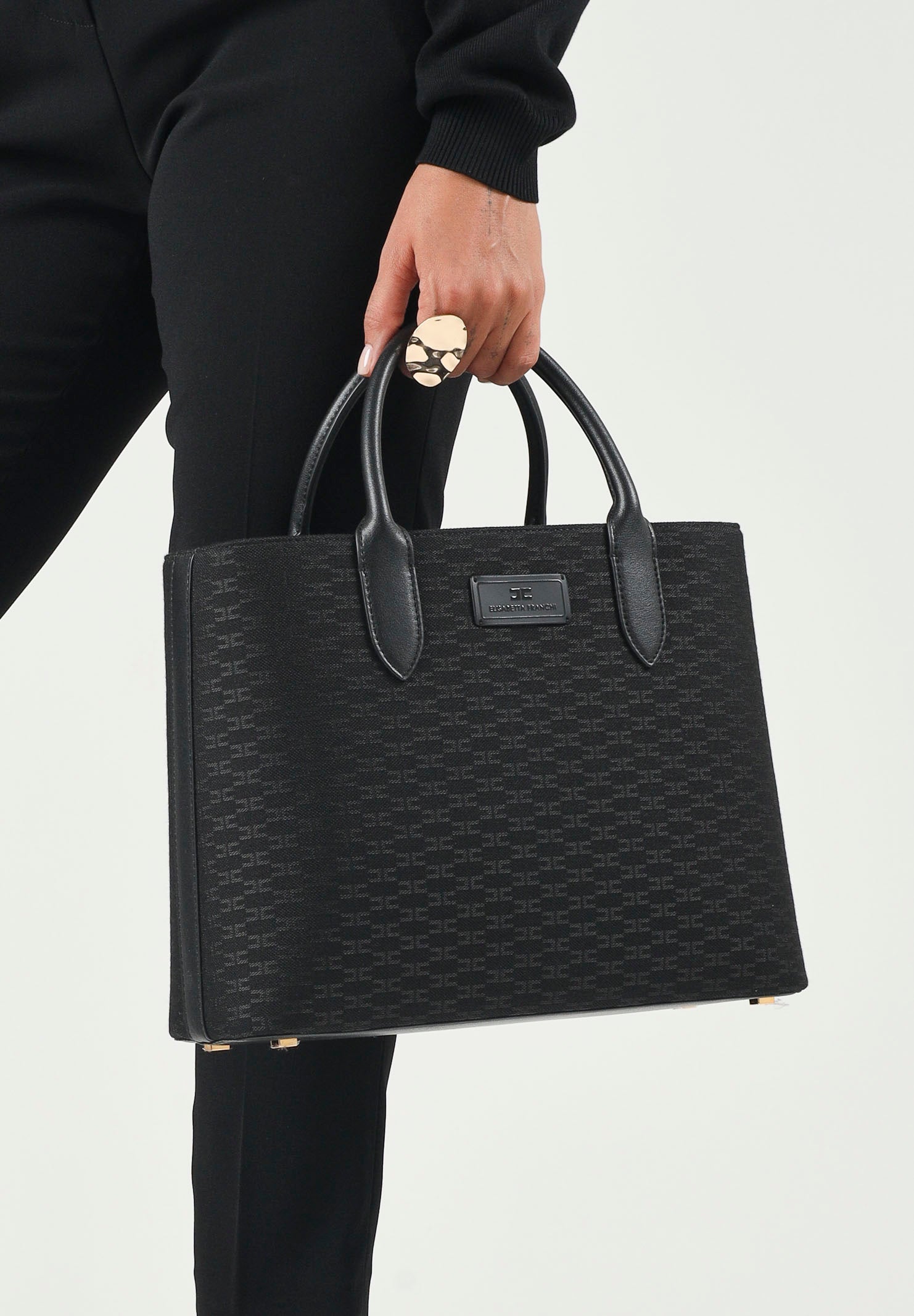 ELISABETTA FRANCHI Borsa a mano DAILY nero da donna BS01A66E2 110 ELISABETTA FRANCHI 