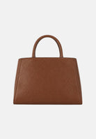 ELISABETTA FRANCHI Borsa a mano brown sugar- marrone da donna con maxi logo frontale <BR/> BS06A66E2 FK3 ELISABETTA FRANCHI 