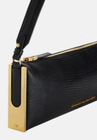 ELISABETTA FRANCHI Borsa a spalla nera da donna con stampa effetto lucertola BS15A66E2 110 ELISABETTA FRANCHI 