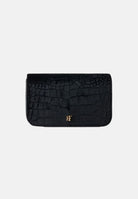 ELISABETTA FRANCHI Pochette nera per donna con lavorazione effetto coccodrillo e chiusura elegante. BS20A67E2 110 ELISABETTA FRANCHI 