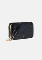 ELISABETTA FRANCHI Pochette nera per donna con lavorazione effetto coccodrillo e chiusura elegante. BS20A67E2 110 ELISABETTA FRANCHI 