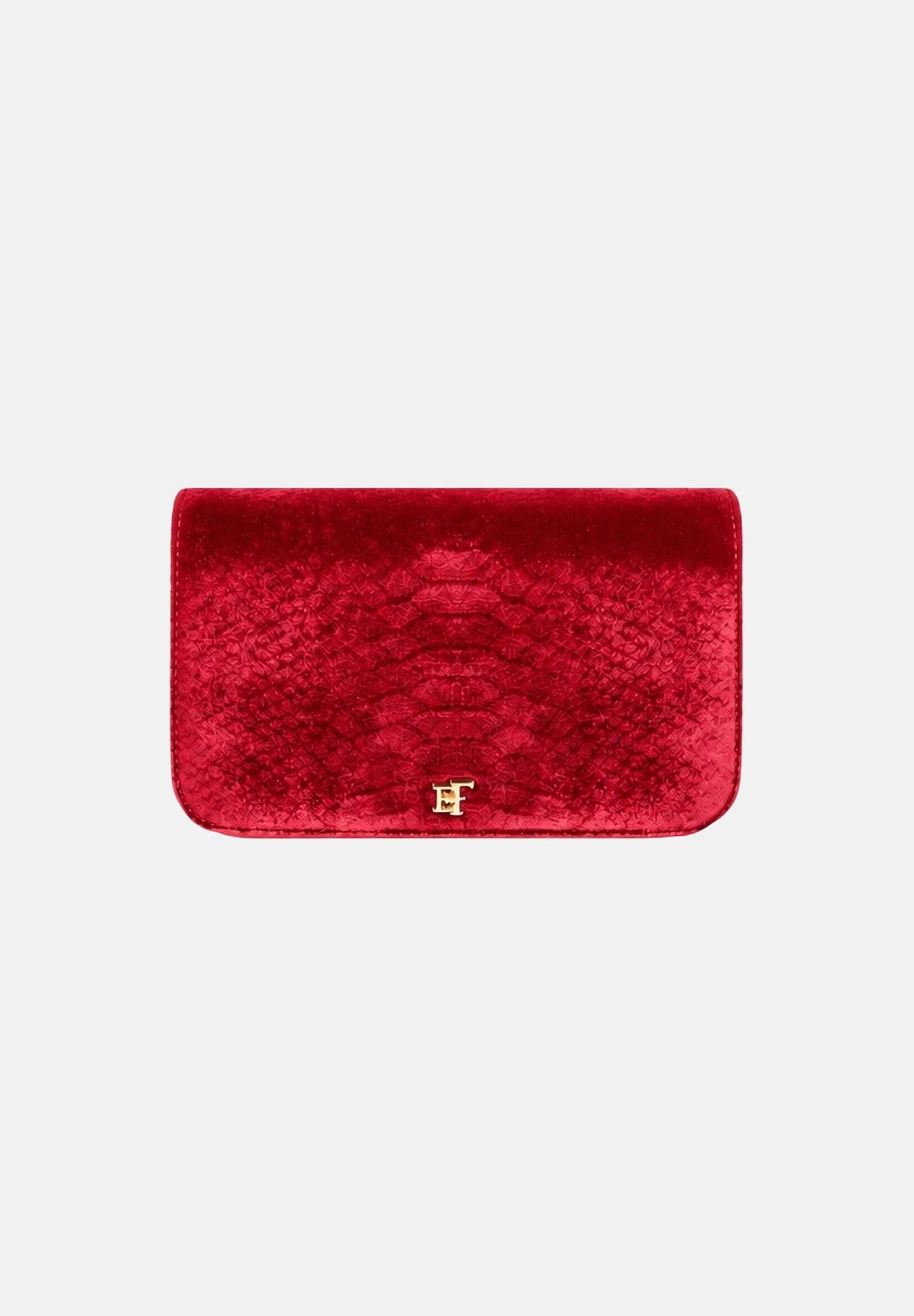ELISABETTA FRANCHI Borsa a tracolla red passion-rossa per donna con lavorazione effetto coccodrillo e chiusura elegante. BS20A67E2 CG5 ELISABETTA FRANCHI 
