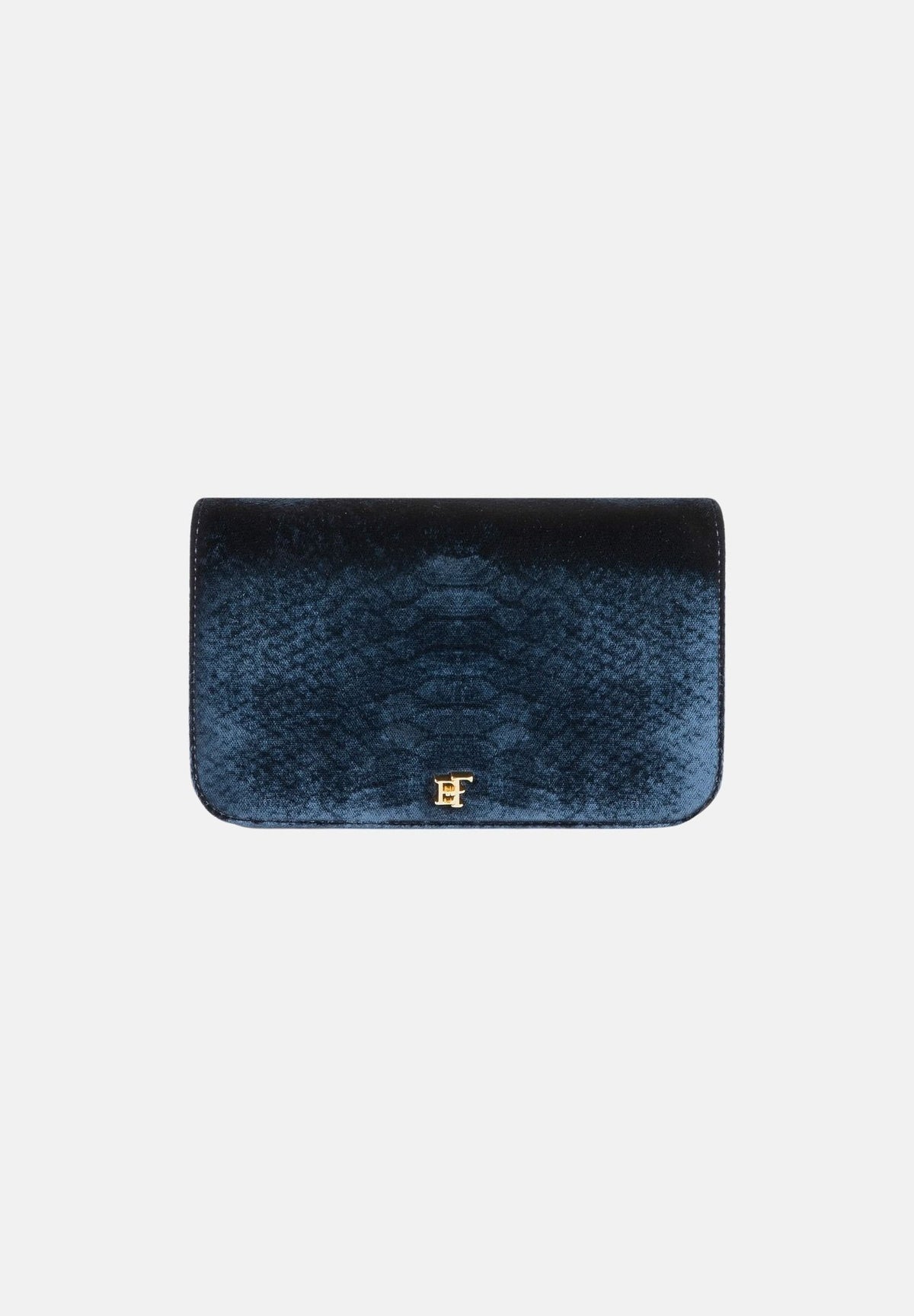 ELISABETTA FRANCHI Pochette blu notte per donna con lavorazione effetto coccodrillo e chiusura elegante. BS20A67E2 H88 ELISABETTA FRANCHI 
