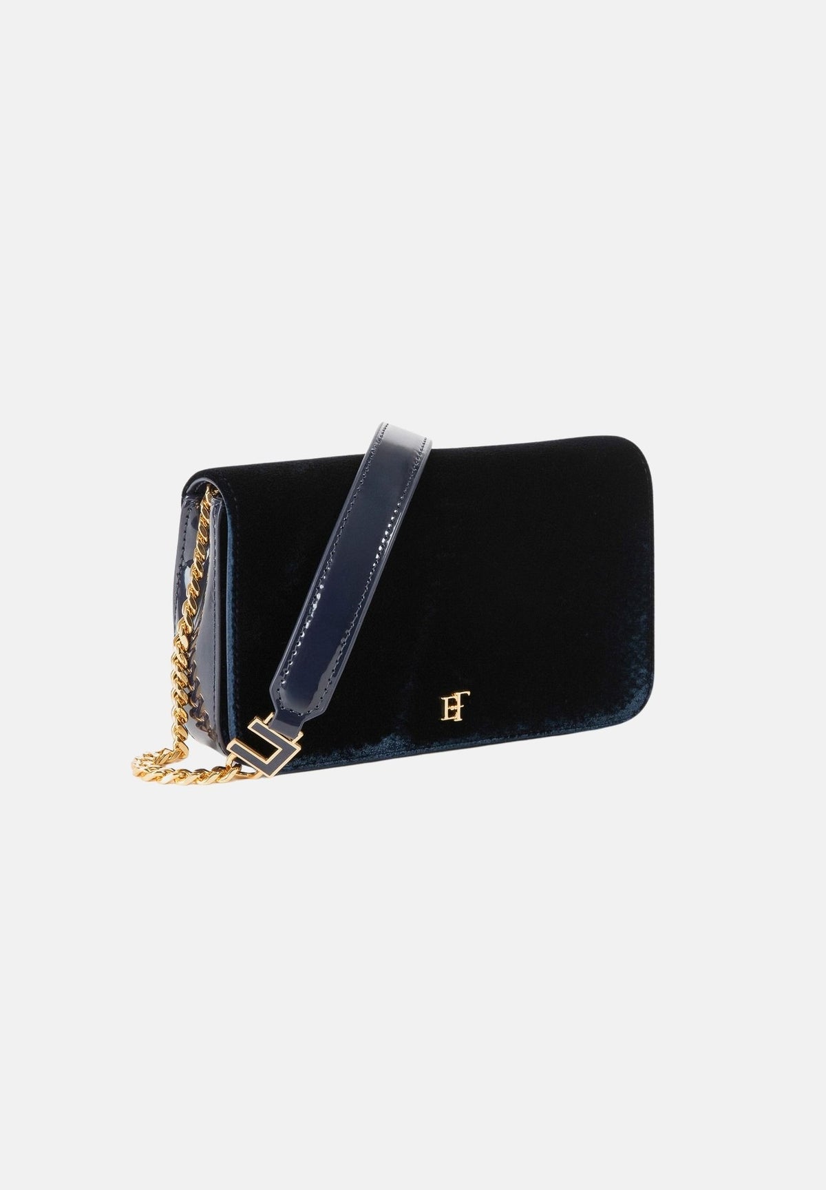 ELISABETTA FRANCHI Pochette blu notte per donna con lavorazione effetto coccodrillo e chiusura elegante. BS20A67E2 H88 ELISABETTA FRANCHI 