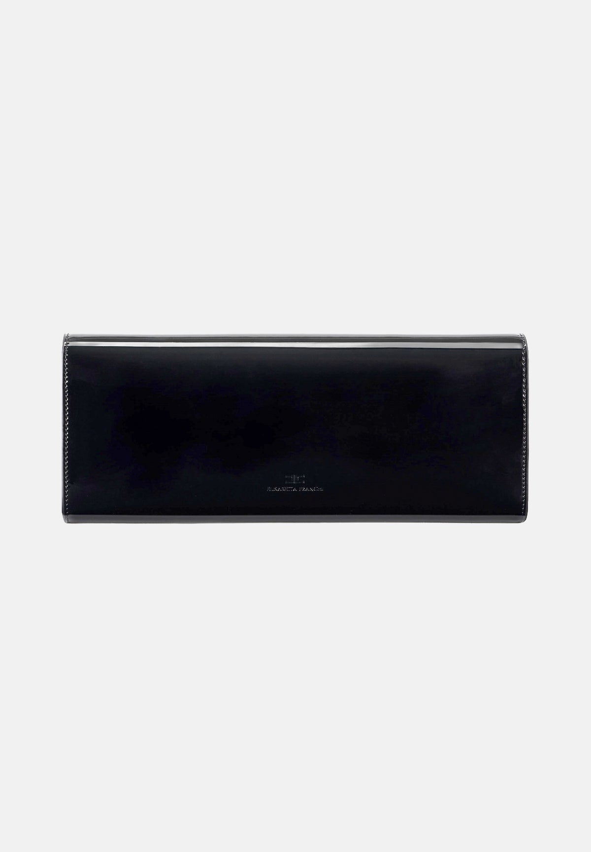 ELISABETTA FRANCHI Pochette nera da donna  con chiusura a patta rigida e logo monogramma EF BS29A67E2 110 ELISABETTA FRANCHI 