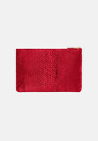ELISABETTA FRANCHI Pochette a mano red passion- rossa da donna con stampa coccodrillo, chiusura con zip e logo dorato. BS81A67E2 CG5 ELISABETTA FRANCHI 