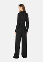 ELISABETTA FRANCHI Body in GEORGETTE nero da donna con catena gioiello CB00966E2 110 ELISABETTA FRANCHI 