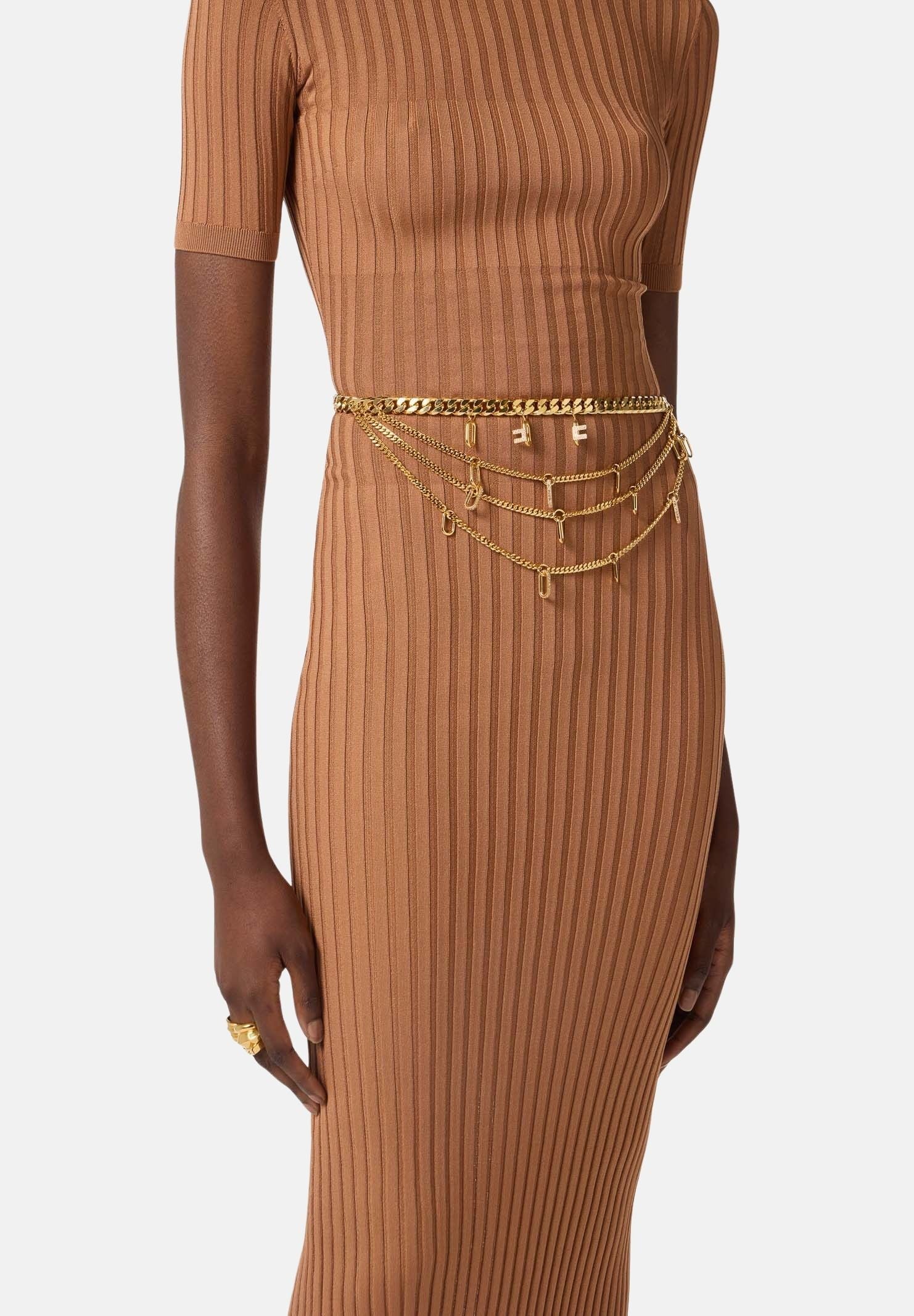 ELISABETTA FRANCHI Cintura gioiello oro da donna con charms CT22B62E2 U95 ELISABETTA FRANCHI 