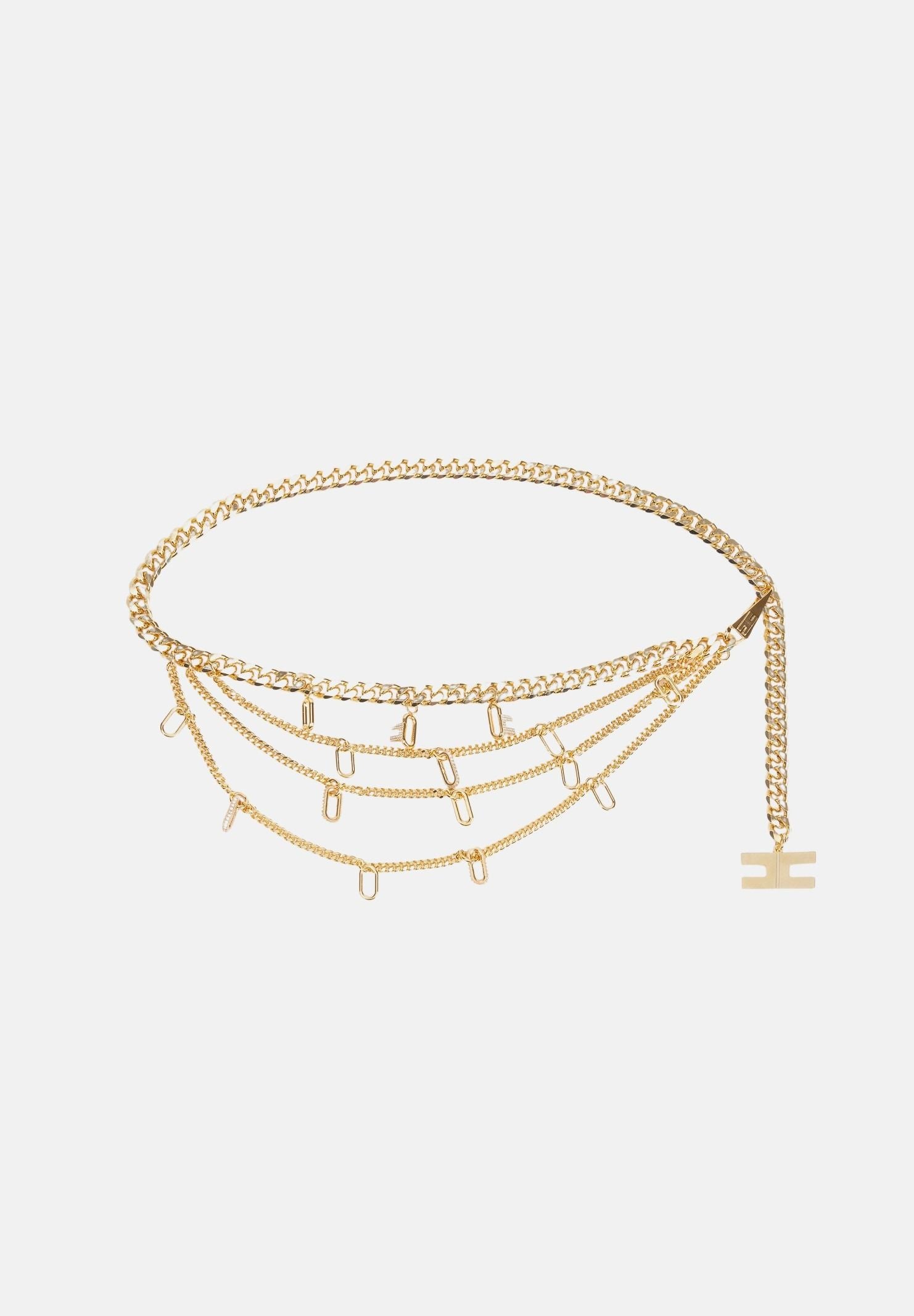 ELISABETTA FRANCHI Cintura gioiello oro da donna con charms CT22B62E2 U95 ELISABETTA FRANCHI 