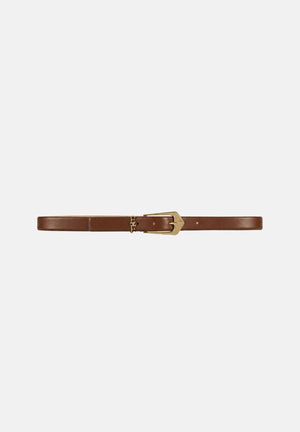 ELISABETTA FRANCHI Cintura in pelle sigaro-marrone da donna con dettagli metallici dorati. CT31S66E2 FK3 ELISABETTA FRANCHI 