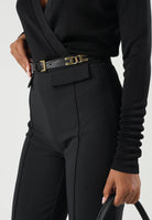 ELISABETTA FRANCHI Cintura LEATHER BELT colore nero, da donna con stampa effetto lucertola CT54S66E2 110 ELISABETTA FRANCHI 