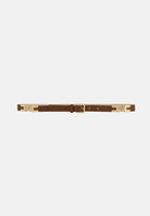 ELISABETTA FRANCHI Cintura in pelle sigaro-marrone da donna con stampa lucertola CT54S66E2 FK3 ELISABETTA FRANCHI 