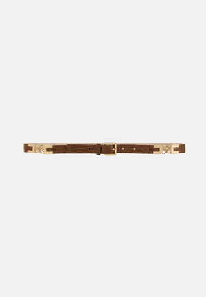 ELISABETTA FRANCHI Cintura in pelle con stampa lucertola per donna CT54S66E2 FK3 ELISABETTA FRANCHI 