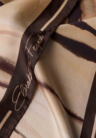 ELISABETTA FRANCHI Foulard beige e marrone da donna con stampa tigre FO26L62E2 470 ELISABETTA FRANCHI 