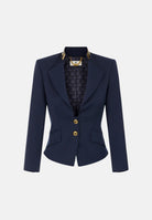 ELISABETTA FRANCHI Giacca in GAMBARDINA con collo gioiello, da donna GI24966E2 B75 ELISABETTA FRANCHI 