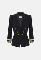 ELISABETTA FRANCHI Giacca IN DOPPIO CRÊPE stretch nero da donna GI26866E2 110 ELISABETTA FRANCHI 