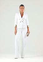 ELISABETTA FRANCHI Giacca IN DOPPIO CRÊPE STRETCH avorio da donna GI26866E2 360 ELISABETTA FRANCHI 