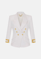 ELISABETTA FRANCHI Giacca IN DOPPIO CRÊPE STRETCH avorio da donna GI26866E2 360 ELISABETTA FRANCHI 
