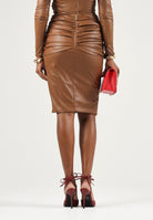 ELISABETTA FRANCHI Gonna  CON DRAPPEGGIO Sigaro - marrone, da donna. GO21966E2 FK3 ELISABETTA FRANCHI 