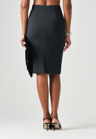 ELISABETTA FRANCHI Gonna IN DOPPIO CRÊPE STRETCH nera da donna GO22366E2 110 ELISABETTA FRANCHI 