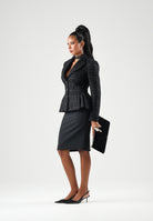ELISABETTA FRANCHI Gonna IN DOPPIO CRÊPE STRETCH nera da donna GO22366E2 110 ELISABETTA FRANCHI 