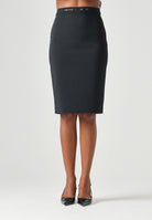 ELISABETTA FRANCHI Gonna IN DOPPIO CRÊPE STRETCH nera da donna GO22366E2 110 ELISABETTA FRANCHI 