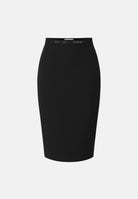 ELISABETTA FRANCHI Gonna IN DOPPIO CRÊPE STRETCH nera da donna GO22366E2 110 ELISABETTA FRANCHI 