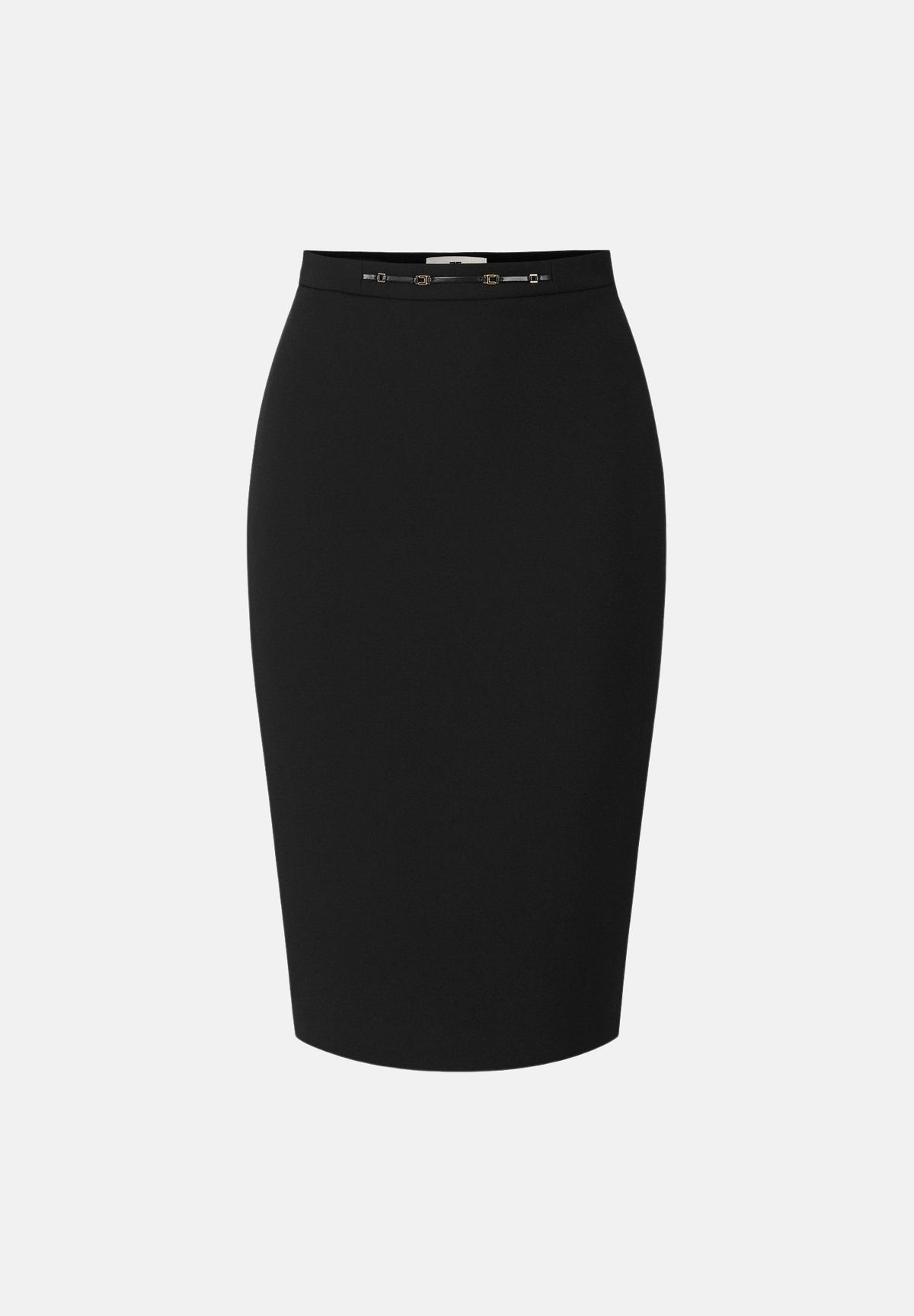 ELISABETTA FRANCHI Gonna IN DOPPIO CRÊPE STRETCH nera da donna GO22366E2 110 ELISABETTA FRANCHI 