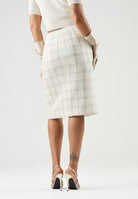 ELISABETTA FRANCHI Gonna MIDI a tubino burro da donna con spacco frontale. GO23267E2 193 ELISABETTA FRANCHI 