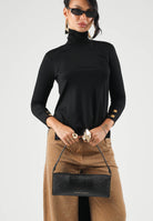 ELISABETTA FRANCHI Maglia MAGLIA IN JERSEY LUCIDO nero nero, colore basico nero, donna. MD00467E2 110 ELISABETTA FRANCHI 