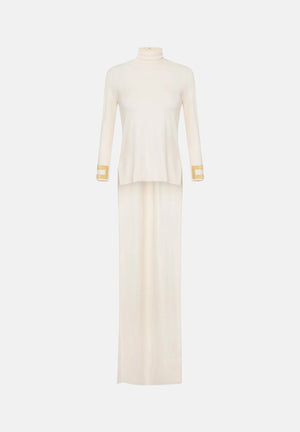 ELISABETTA FRANCHI Maglia MAGLIA IN JERSEY LUCIDO  colore basico burro, beige  donna. MD00467E2 193 ELISABETTA FRANCHI 